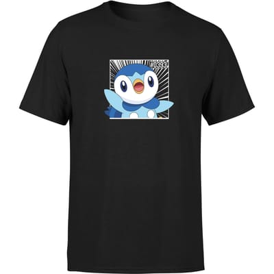 Pokemon Piplup Men's T-Shirt - Black - S
