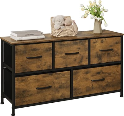 DHN Dressoir 5 Lades - TV meubel - Opbergkast - Gang kast - Woonkamermeubel - Kledingkast - Hout - TV kast