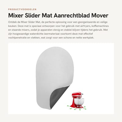 Dailygoods- Mixer Pad Waterdicht - Antislip - Hittebestendig - Voor