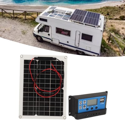 Jhubersproducts - Zonnepaneel Kit 300W - Solar Charger Controller - Waterdicht - Hoog Rendement - Efficiënte Oplader - Geschikt voor RV - 12V 24V