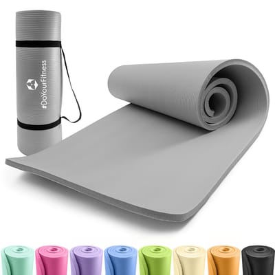 #DoYourFitness - XXL Fitness Mat - »Ashanti« - 190x100x1.0cm - grijs