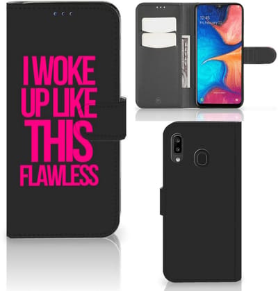 Samsung Galaxy A30 Hoesje met naam Woke Up - Origineel Cadeau Zelf Maken