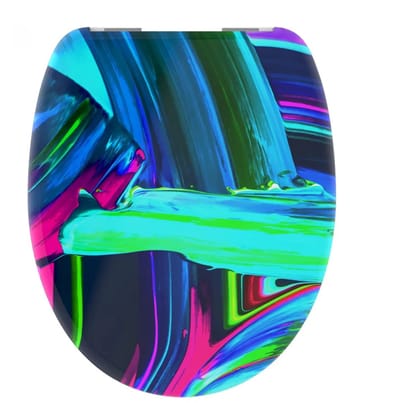 Schütte Duroplast WC-Bril NEON PAINT met Softclose – Duurzaam
