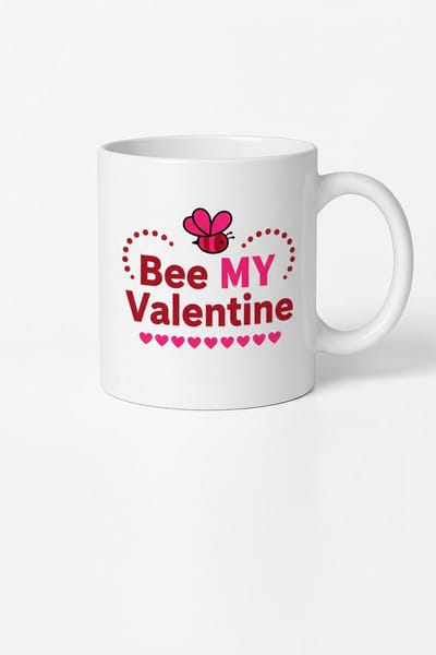 Bee MY Valentine Mok | Romantisch Valentijn Cadeau | Liefdes Mok met Bij Design