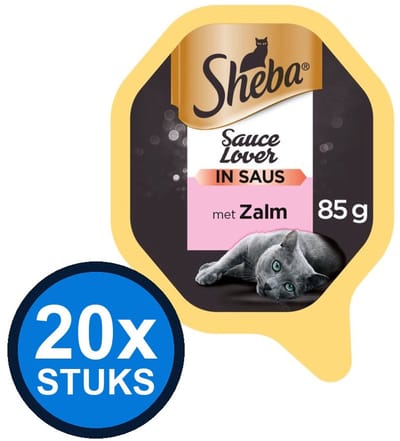 20x Sheba - Sauce Lover Zalm - Kattenvoer Natvoer - 85g