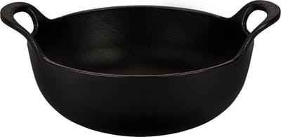 Le Creuset Wokpan / Balti Dish - Mat Zwart - ø 24 cm / 2.7 liter - geëmailleerde anti-aanbaklaag