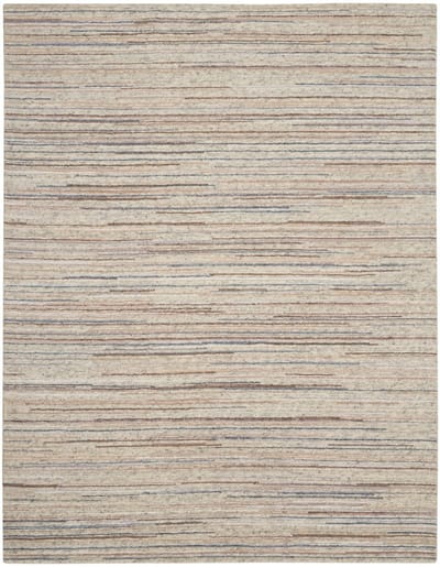 Nourison Plateau Ivory PAE01 Vloerkleed - 168 x 226 cm - Ivoor - Rechthoekig - Wol - Eetkamer, Woonkamer - Strepen, Schakering - Modern
