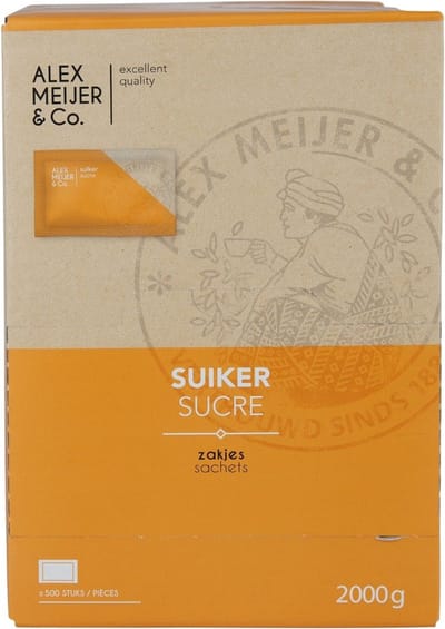 Alex Meijer Suikerzakjes - Doos 500 stuks x 5 gram