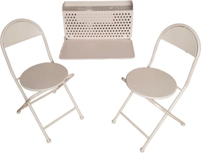Mica Decorations Torre Balkonset - Set van 3 - Metaal , Oud roze-inklapbare