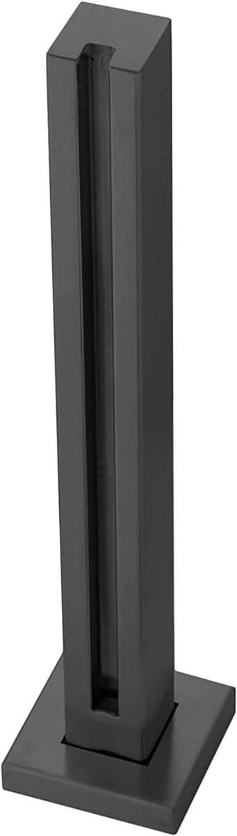 Glazen Hek Paal - Reling Kolom Balustrade Paal - Terras Afscheiding - Roestvrij Staal 304 - 95 cm - Zwart