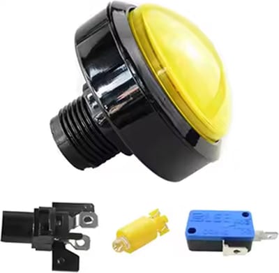 60mm koepelvormige LED verlichte drukknoppen voor arcade muntautomaat bediende spellen
