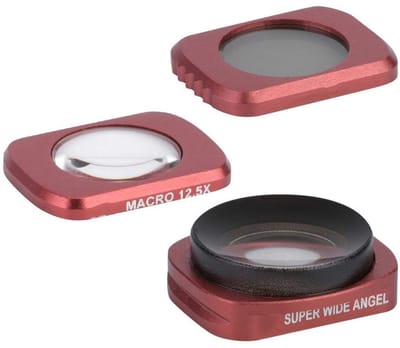 OmGoods - Dailygoody - Filterset voor Groothoek en Macro - 3-delige CPL-lensfilterset - Aluminium en glas - Geschikt voor fotografie - Lichtgewicht en comp