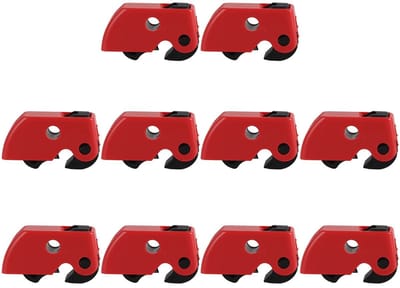 Allecto - Vergrendelingsapparaat - Stroomonderbrekerslot - Hoge Veiligheid - 10 Stuks - Duurzaam - Industrieel Gebruik - Versterkt Nylon