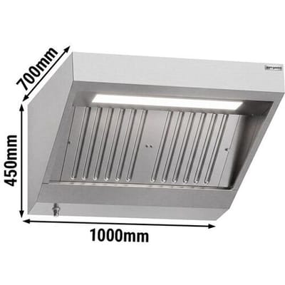 GGM Gastro Wandhaube - 1000mm - mit Filter & Lampe