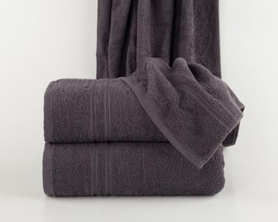 Homéé® Badlaken FeelGood due Fancy antraciet - 70x130cm - 100% Katoen badstof - set van 3 stuks