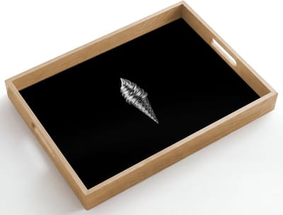 Dienblad hout 50x35 cm - Schootdienblad - Softijs - Realistisch - Futuristisch - Borrelplank rechthoek - Plateau dienbladen