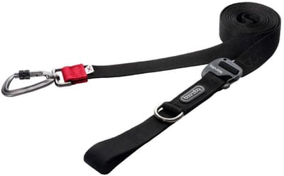 Boondog Hondenriem 2.5m - Verstelbaar - Multifunctioneel - Extra Sterke Nylon Riem - Flexibele Grip - Karabijnhaak - Black - Maat S