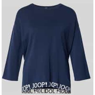 Gebreide pullover met label-details en 3/4-mouw model 'Kussa'