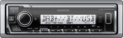 Kenwood KMR-M508DAB Autoradio enkel DIN Aansluiting voor stuurbediening, Bluetooth handsfree, DAB+ tuner, Spatwaterdicht