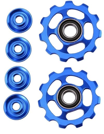 Dailygoods- Wiel Achterderailleur Katrol 11T - Aluminium - 2 Stuks - Racefiets Accessoire - Anticorrosie - Meerdere Kleuren - Achterderailleurpoelie