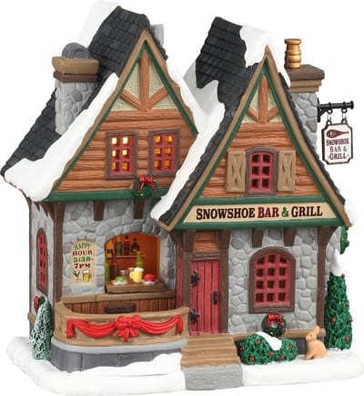 Lemax - 'Snowshoe Bar & Grill' - Verlicht gebouw - Exclusief adapter