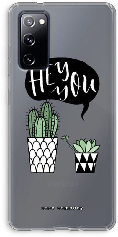 Case Company® - Hoesje geschikt voor Samsung Galaxy S20 FE / S20 FE 5G hoesje - Hey you cactus - Soft Cover Telefoonhoesje - Bescherming aan alle Kanten en Schermrand
