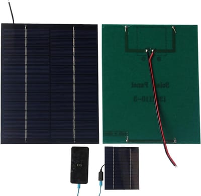 Draagbaar Zonnepaneel - Outdoor Lader - Batterijen Opladen - Waterdicht Ontwerp - 3.5W - Zwart