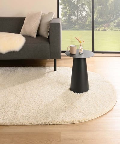 Vloerkleed ovaal hoogpolig - Shaggy Trend crème 120x180