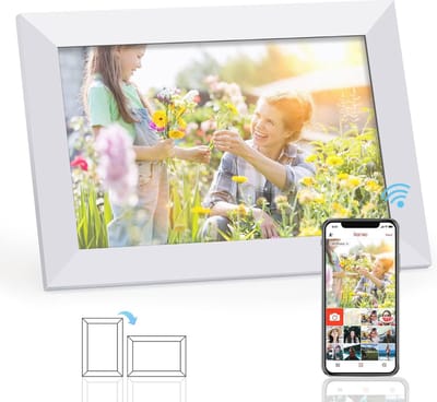 Digitale fotolijst 10 inch met touchscreen en WiFi - 1280x800 IPS LCD, 16GB opslag, foto’s delen via app