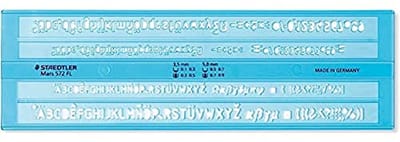 Tekstsjabloon voor Tekenen en Schrijven - Hoogte 3,5 mm en 5 mm, Blauw-Transparant