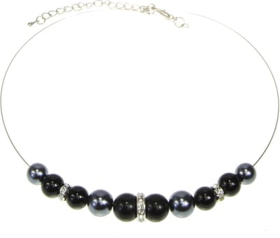 Behave - Ketting met parels en steentjes - 42 cm (verlengketting 7,5 cm)