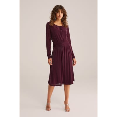We Fashion Dress Mid Length Burgundy Red Size: S | Midi Dresses Outlet | Dames | Bordeaux