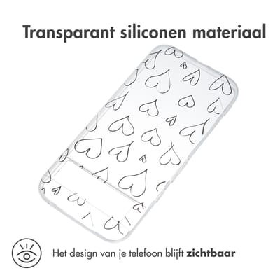 imoshion Hoesje - Geschikt voor Google Pixel 8a - Design hoesje verpakking - Hearts