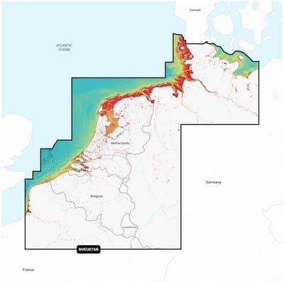 Garmin Navionics+™ | NSEU076R | microSD™/SD™ | Benelux en Duitsland, West | Alleen voor Garmin plotters!
