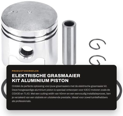 Dailygoods - Elektrische Grasmaaier Kit - Aluminium Piston - Eenvoudige Installatie - 40mm - Vervanging voor 43CC Motoren - Geschikt voor CG430 TL43