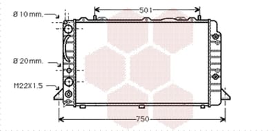Van Wezel - RADIATOR VOOR AUDI 80 B3 1986-1991 8A0121251A