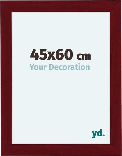 Your Decoration - Fotolijst 45x60 cm - MDF - Wijnrood Geveegd - Como