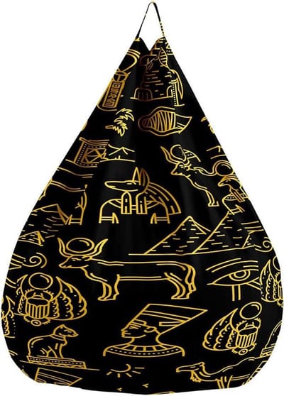 Zitzakhoes - Luie bank hoes - Speelgoed opbergen - Met handgreep - 90x110cm - Faraonische piramides