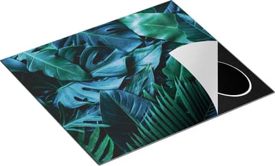 Chefcare Inductie Beschermer Tropische Groene Bladeren - 60x50 cm - Afdekplaat Inductie - Kookplaat Beschermer - Inductie Mat