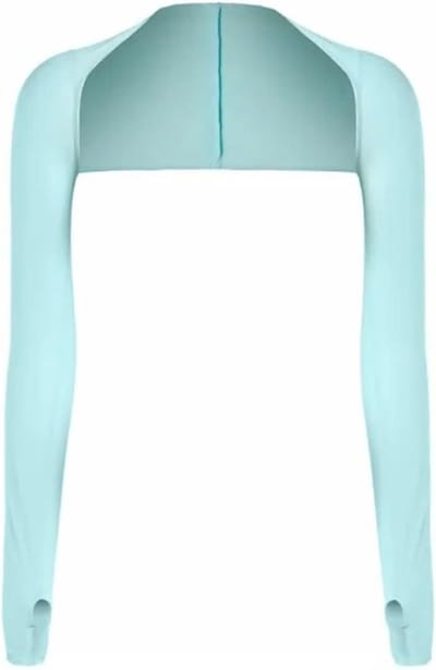 Armmouwen Sjaal - Zonnebescherming - Outdoor Activiteiten - Ademend IJs Zijde - 155 cm Lengte - Blauw