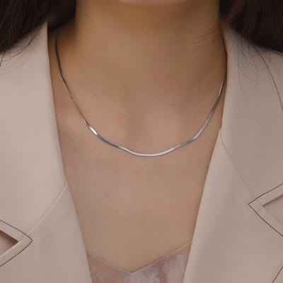 Roestvrijstalen Lange Ketting 50 cm x 2mm – Heren & Dames Halsketting, Trendy Mode-Sieraden Cadeau - Zilver