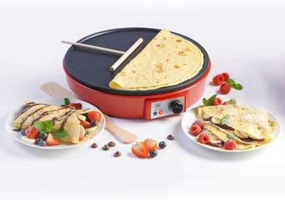 Crêpe Maker - Pannenkoekenpan - Lekkere Crêpes Maken - Verstelbare Temperatuur - 305 cm - Zwart