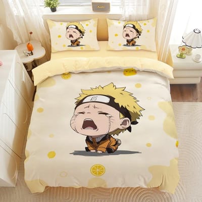 Anime Naruto Naruto Dekbedovertrek Kussensloop Eenpersoonsbed Slaapkamerdecoratie Thuis Kinderen Beddengoedset 135x200cm Jongen Meisje Cadeau 90x190cm
