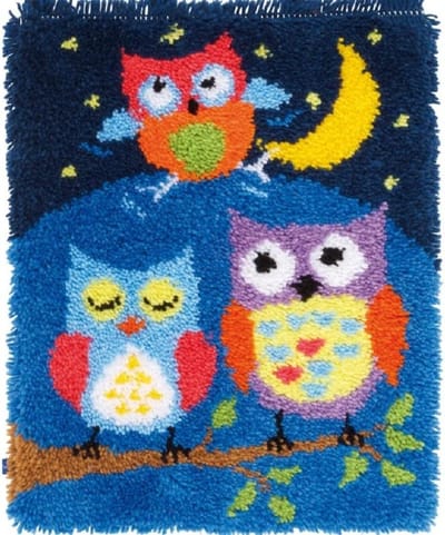 Vervaco Knooptapijt om zelf te knopen, katoen, wit, 43 x 54 x 0,3 cm