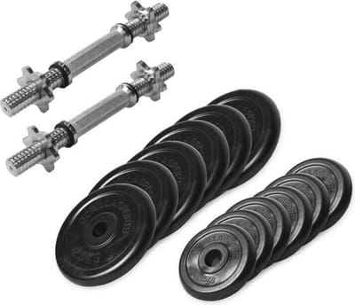 Gorilla Sports Dumbellset - Halterset - Rubber - 27.5 kg - 30 mm