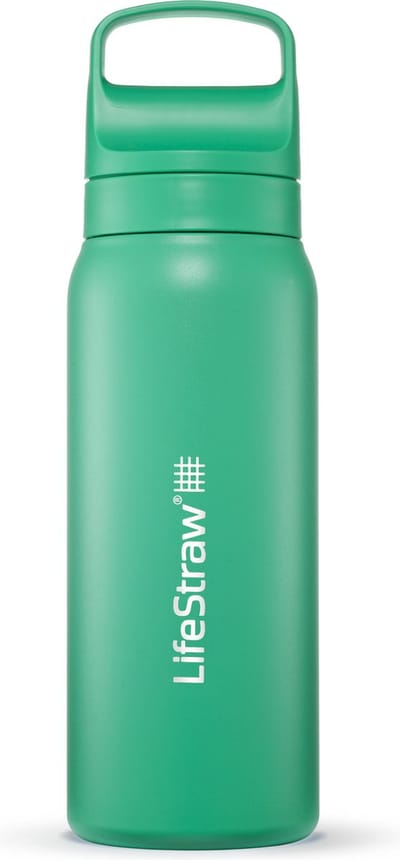 LifeStraw Go Series Stainl. Steel Water Filter Bottle; 700ml; Cactus Green - Drinkfles waterfilter