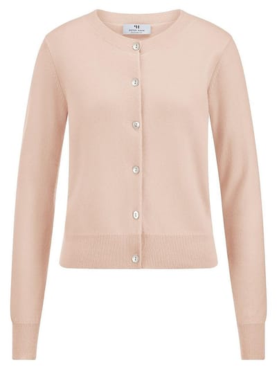 Cardigan en 100% kasjmier Van Peter Hahn roze