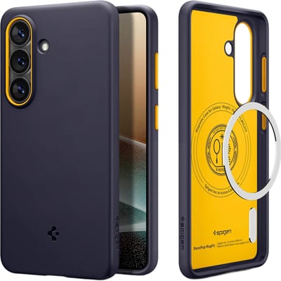 Spigen Nano Pop MagFit Hoesje Geschikt voor Samsung Galaxy S26 - Back Cover Compatibel met MagSafe / Qi2 - Blauw