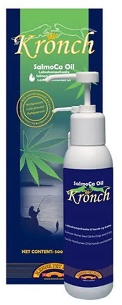Kronch Zalmolie Hennepzaadolie - Omega-3 en Omega-6 Supplement - 250ml voor Honden en Katten