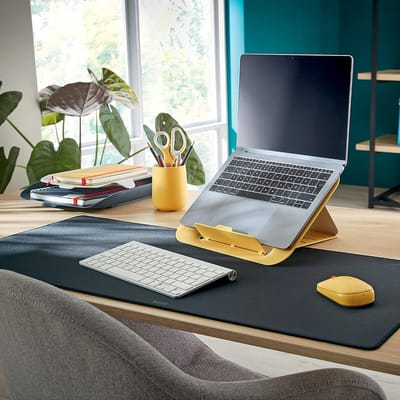 Bureau-Onderlegger, Groot Formaat van 80 x 40 Centimeter, Antislipmat voor Laptop, PC, Monitors en Muis, Bureaubeschermer en Muismat, Voor Thuis en op Kantoor, Cosy, Fluweel Grijs, 52680089